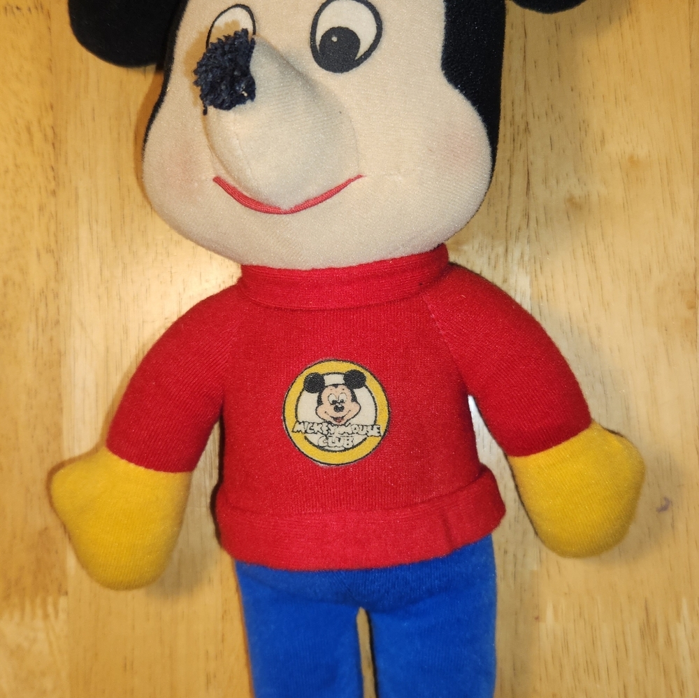 1 Vintage Plush Micky Mouse, 1 Superball 1 Micky Mouse Childs Toy
